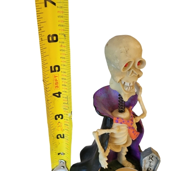 Halloween Shelf Sitters Candle Holders Witch, Frankenstein, Skeleton Set of 4 - Picture 8 of 10